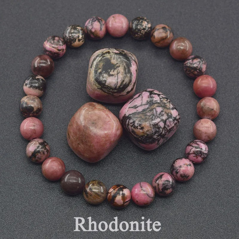 Natuurlijke Edelsteen Armband - Reiki, Blauwe Apatite, Lapis Lazuli, Amethist & Tijgeroog