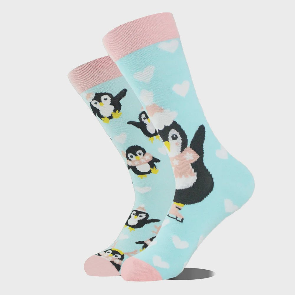 Grappige Heren Sokken met Dierenprint - Katoen, Mid-Length, Asymmetrisch Design