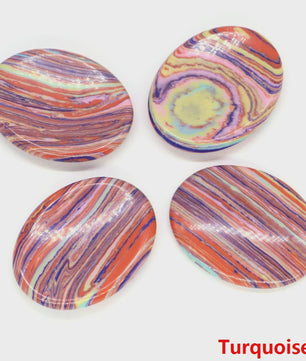 7 Chakra Kristallen Worry Stones - Ovalen Massage & Meditatie Edelstenen (35x45mm)