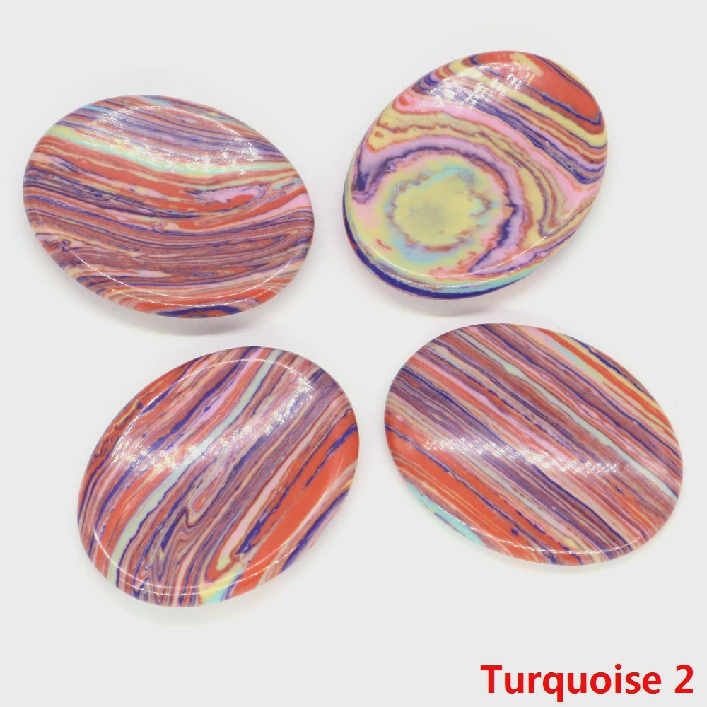 7 Chakra Kristallen Worry Stones - Ovalen Massage & Meditatie Edelstenen (35x45mm)