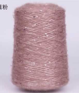 Zacht Pluche Mohair Garen met Pailletten - Kleurrijk Brei-, Haak- en Naaigaren (520g)