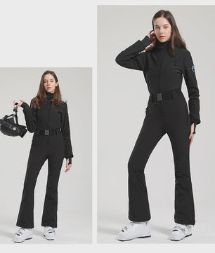Dames Winter Ski-overall One Piece - Waterdicht, Winddicht & Warm - Outdoor Snowboard Jumpsuit