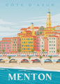 Nordic Canvas Poster: Kleurrijke Reisposters van Europese Steden - Parijs, Nice, Monaco
