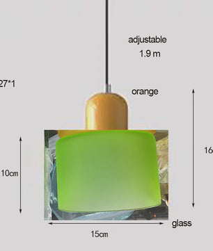 Moderne Glazen Hanglamp E27 - Sfeervolle Verlichting voor Slaapkamer, Nachtkastje of Bar