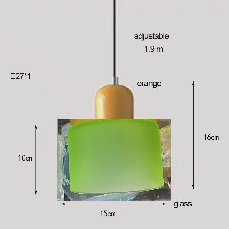 Moderne Glazen Hanglamp E27 - Sfeervolle Verlichting voor Slaapkamer, Nachtkastje of Bar