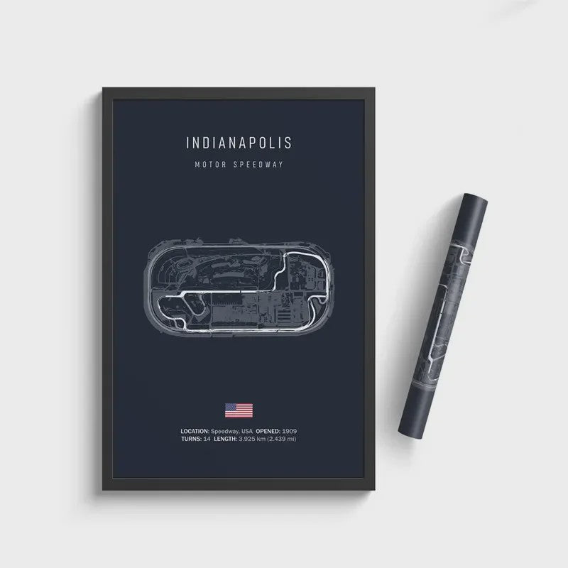 F1 Circuit Poster: Monaco Imola Track Art - Stijlvolle Motorsport Wall Art
