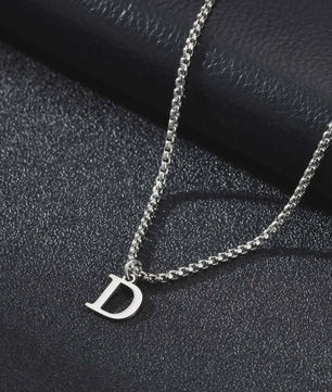 Vnox RVS Letter Ketting Heren - Kies Uw Initiaal - Waterdicht & Minimalistisch