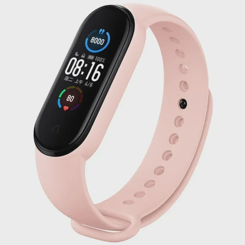 Siliconen Polsband voor Xiaomi Mi Band 7, 6, 5, 4, 3 - Vervangend Bandje Smartwatch Accessoire