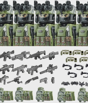 Bouwstenen Militaire Special Forces Commando Figuren met Wapens
