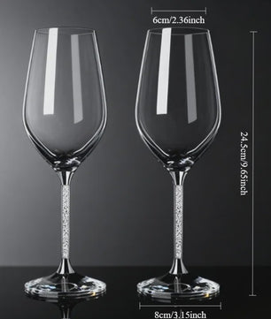 2pcs Light Luxury High-end Crystal Cup Red Wine Glass Set Tall Glass Party Wine Glass Glasses DrinkingGlasses for ChampagneFlute