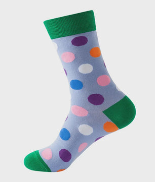 Unisex Katoenen Sokken met Vrolijke Fruit, Dieren & Kunst Prints - Hip Hop & Skateboard Stijl