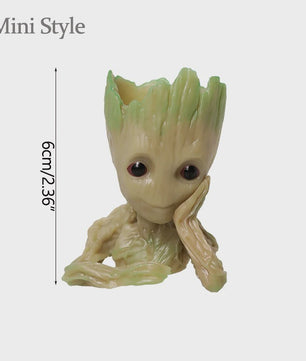 Groot Plantenpot & Decoratief Figuur - Leuke Woondecoratie