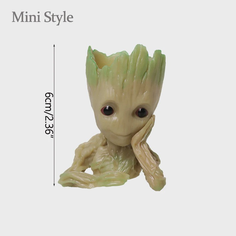 Groot Plantenpot & Decoratief Figuur - Leuke Woondecoratie