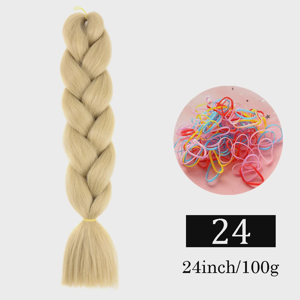 24 Inch Jumbo Braids Haarverlenging - Synthetisch Vlechtkapsel met Ombre Kleuren