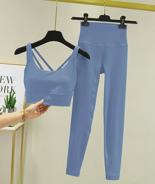 Dames Yogaset: Sport BH met Hoge Taille Legging - Squat Proof & Tummy Control