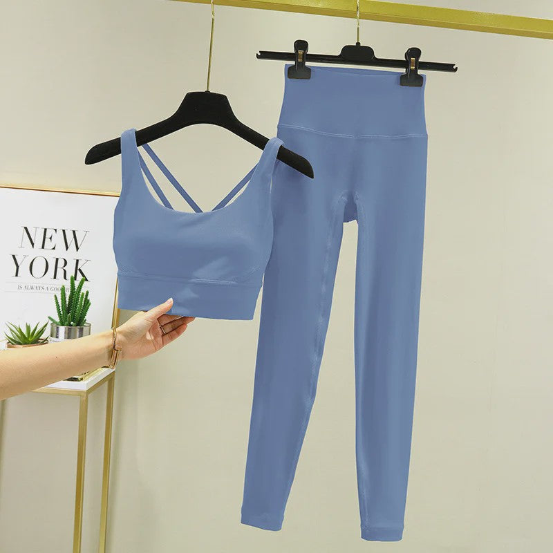 Dames Yogaset: Sport BH met Hoge Taille Legging - Squat Proof & Tummy Control