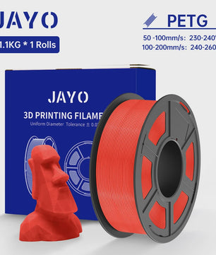 JAYO PETG 3D Printer Filament - 1.75mm Clear, 1.1kg, Hoge Taaiheid, Net Gewikkeld