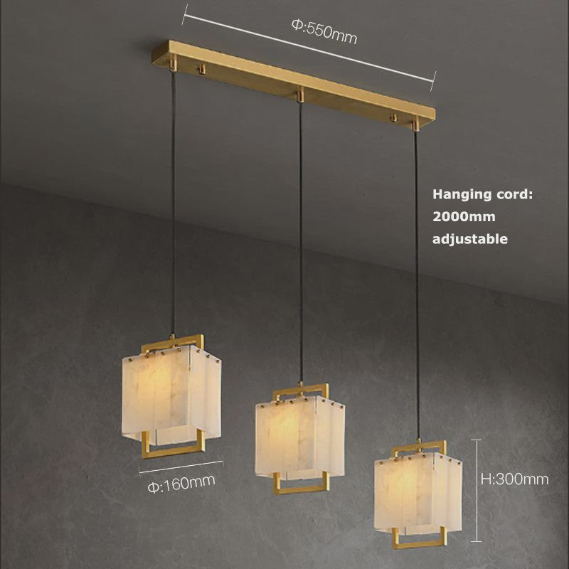 Luxe Marmer LED Kroonluchter Goud/Chroom - Dimbaar