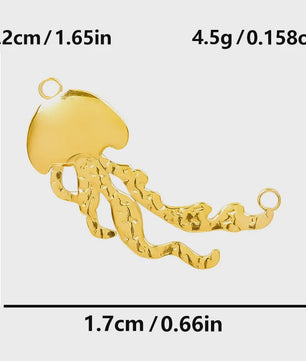 6x Goudkleurige Zee Dieren Bedeltjes Set - Schildpad, Schelp, Zeester - DIY Sieraden Maken