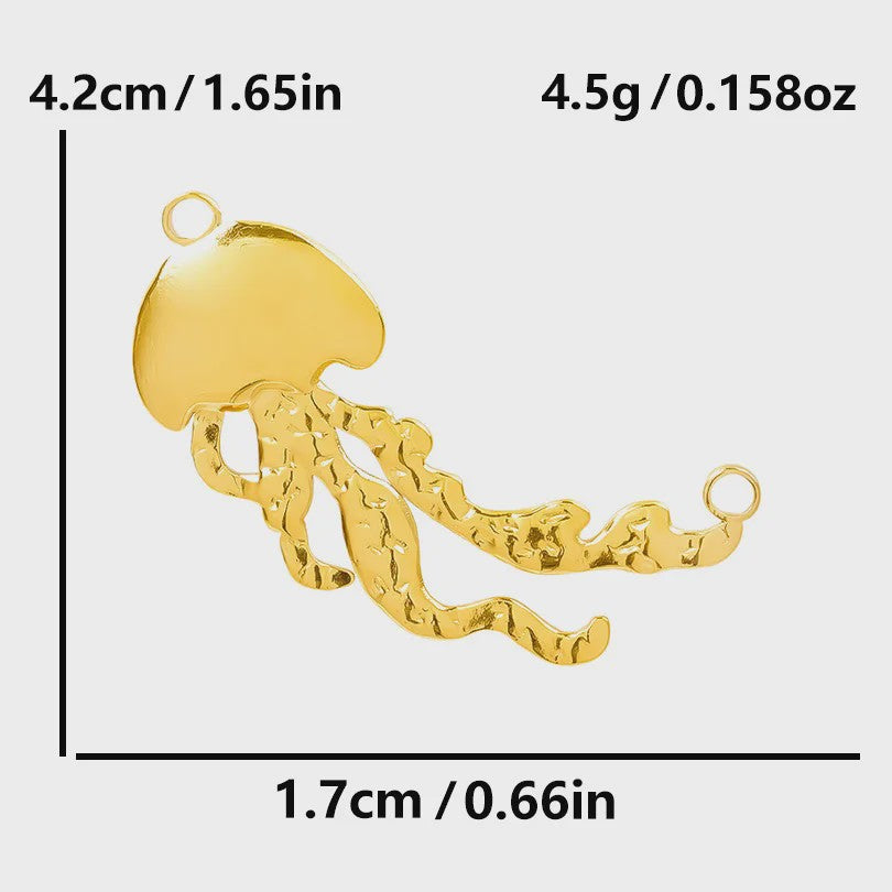 6x Goudkleurige Zee Dieren Bedeltjes Set - Schildpad, Schelp, Zeester - DIY Sieraden Maken