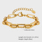 Gouden Chunky Schakelarmband met OT Sluiting - Roestvrij Staal, Aanslagvrij