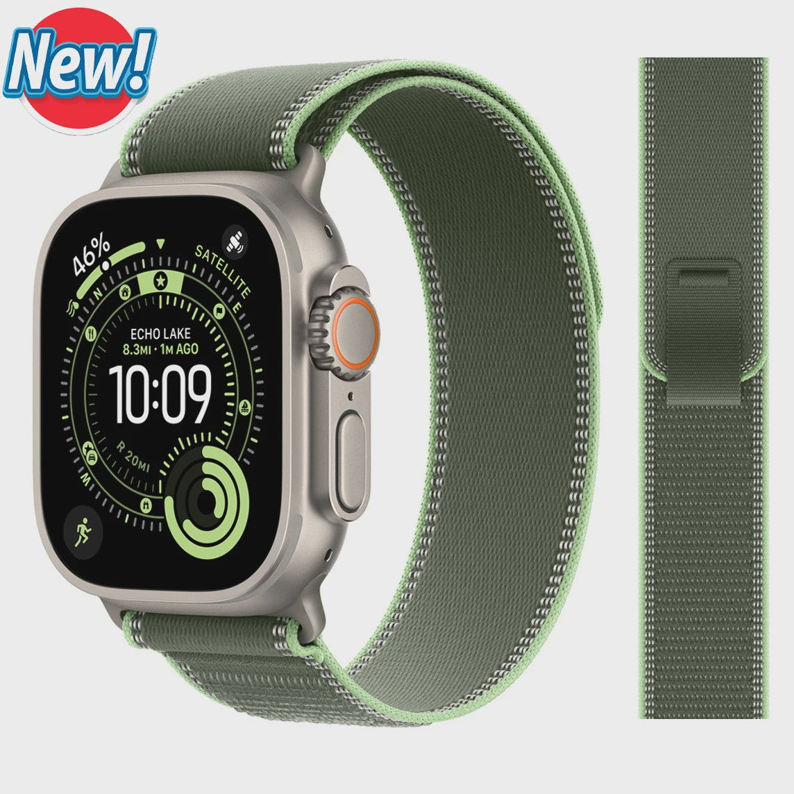Trail Loop Band voor Apple Watch Ultra, Series 1-11, SE - 40mm t/m 49mm