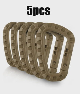 Tactische D-vormige Plastic Karabijnhaak - Set van 5, 10, 15 of 20 stuks - Outdoor & Camping Gear