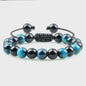 Verstelbare Natuursteen Armband - 8mm Agate & Onyx Kralen voor Mannen en Vrouwen