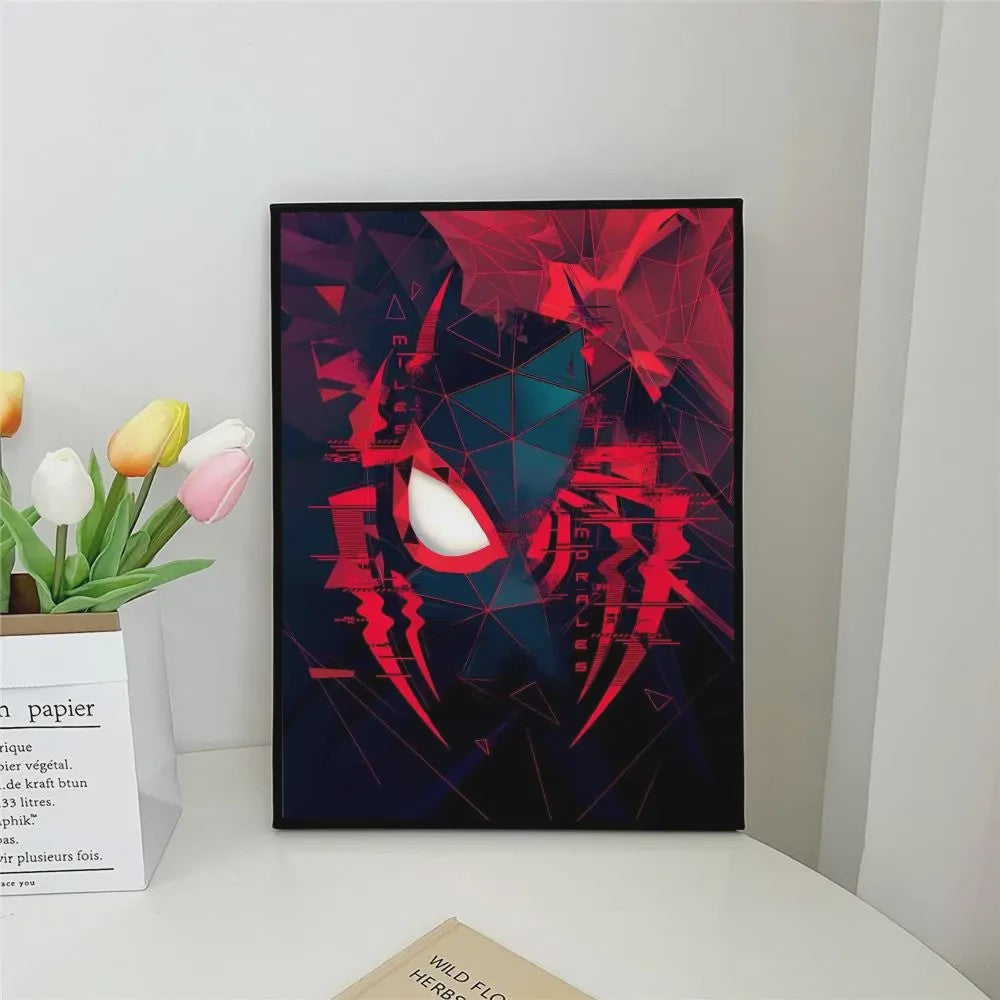 Frameloze Spiderman Poster - Marvel Kunst Print voor Woonkamer, Slaapkamer, Bar