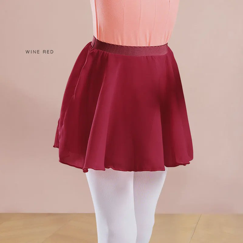 18 Colours Ballet Skirt Girls Toddler Kids Dance Chiffon Skirt Elastic Waist Short Dance Skirt for Girls Tutu Skirt for Ballet