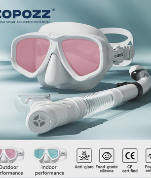 COPOZZ Professioneel Duikmasker & Snorkelset - Anti-condens, Gehard Glas