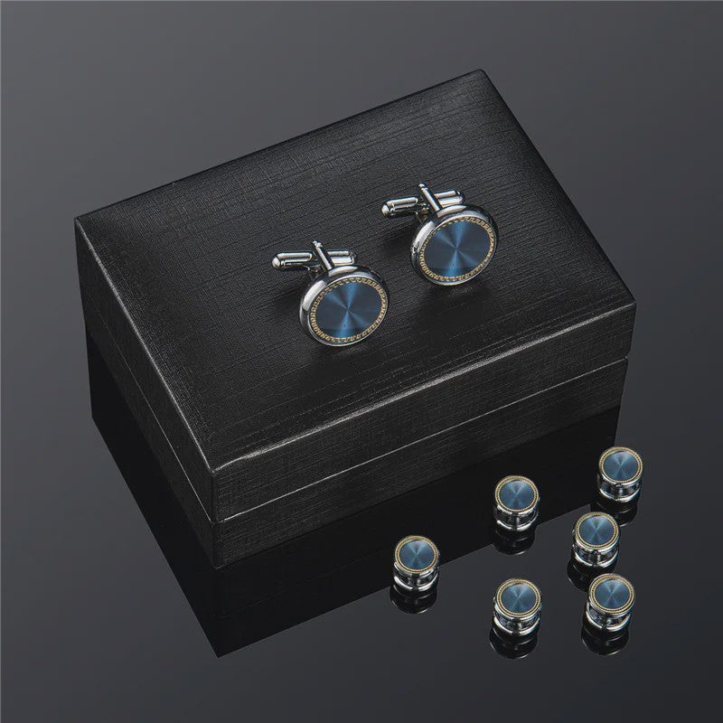 Set Manchetknopen en Tuxedo Studs voor Heren - Stijlvolle Accessoires voor Bruiloft en Feest