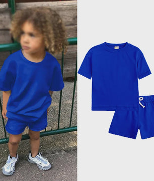Zomer Set Kinderen: T-shirt met Korte Broek - Jongens & Meisjes Sportkleding Outfit