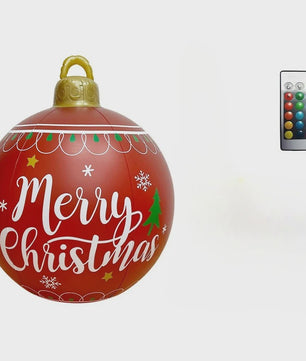 24 Inch Opblaasbare Kerstbal met LED Verlichting - XL Tuindecoratie