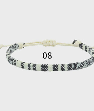 Handgemaakte Boho Anklet Armband - Geweven Stof, Verstelbaar, Beach & Ethnic Stijl