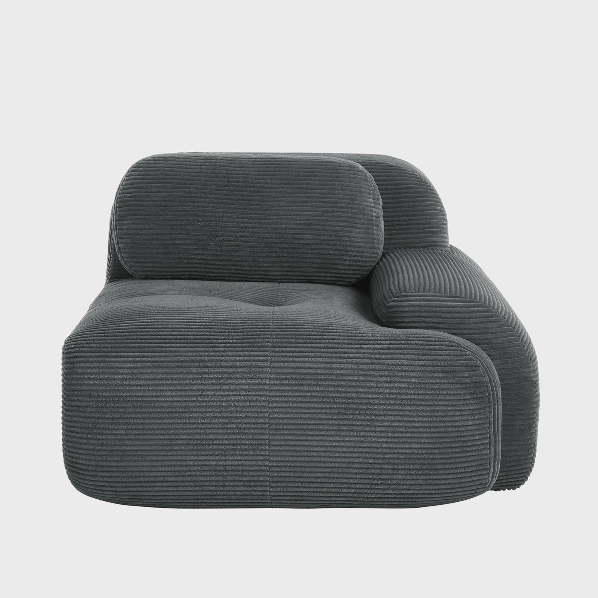 Moderne Corduroy Fauteuil Zonder Armleuningen met Kussen - SediaXL