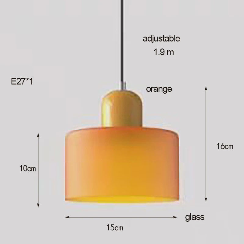 Moderne Glazen Hanglamp E27 - Sfeervolle Verlichting voor Slaapkamer, Nachtkastje of Bar
