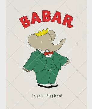 Babar Poster Canvas - Sprookjes Kunst voor Kinderkamer & Babykamer Decoratie