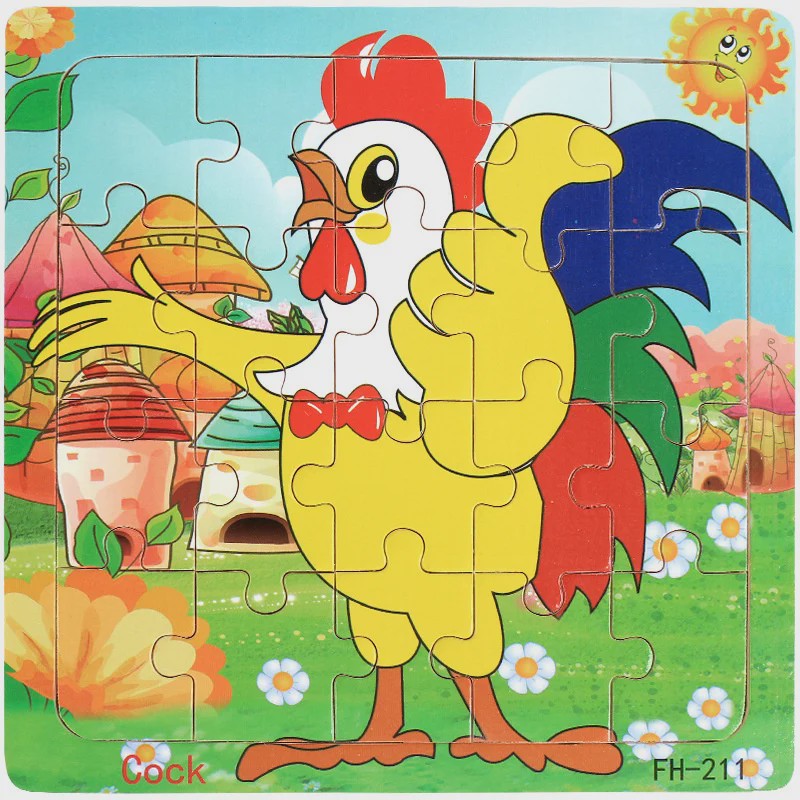 Houten 3D Puzzel Set - 20 Stuks - Dieren & Voertuigen - Educatief Montessori Speelgoed voor Kinderen 3-6 Jaar