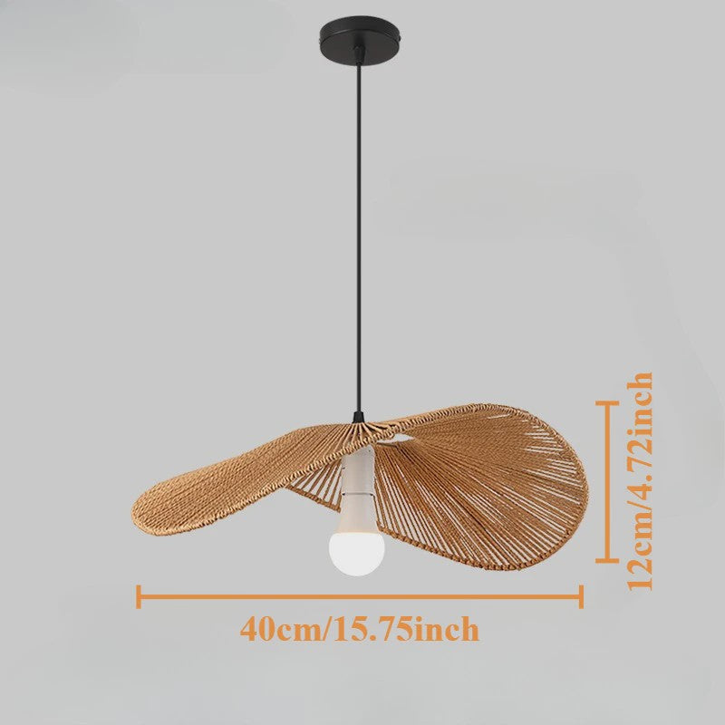 Handgeweven Rotan Hanglamp - Boho Stijl Papier Touw Plafondlamp voor Woonkamer & Slaapkamer