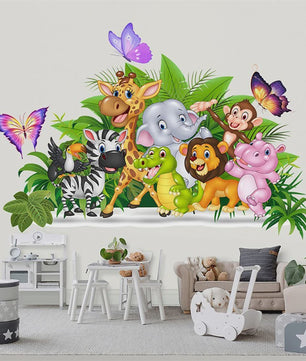 Schattige Bosdieren Muurstickers voor Kinderkamer, Babykamer & Peuterdecoratie - Vinyl Behang