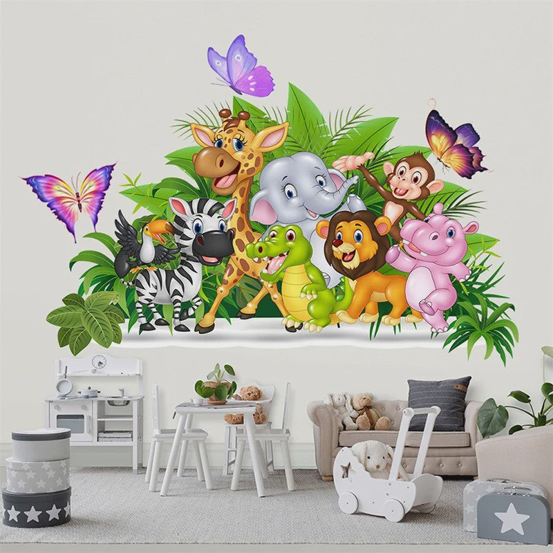 Schattige Bosdieren Muurstickers voor Kinderkamer, Babykamer & Peuterdecoratie - Vinyl Behang