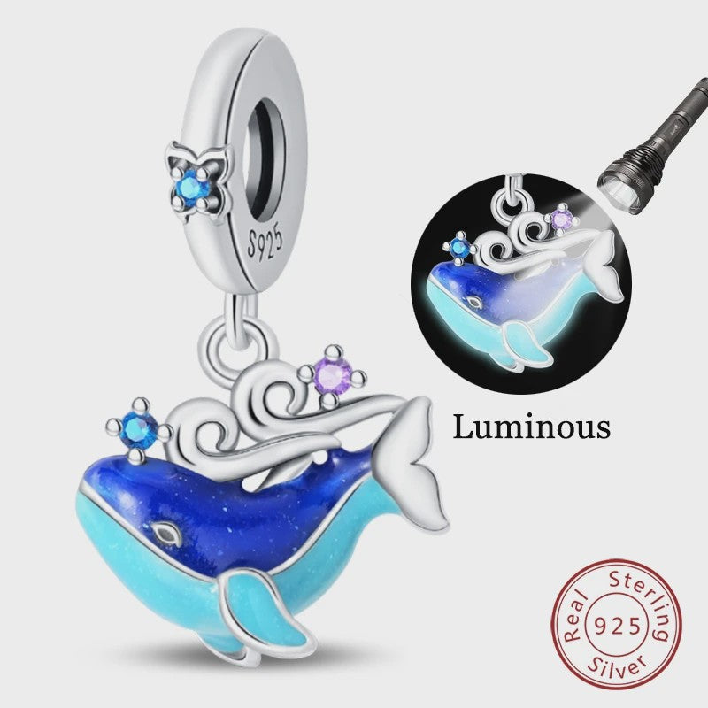925 Sterling Zilver Charms: Walvishaai, Zeepaardje & Dolfijn - Luminous DIY Sieraden & Cadeaus