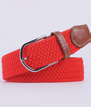 Unisex Gevlochten Elastische Riem met Pin Gesp - 107-130cm