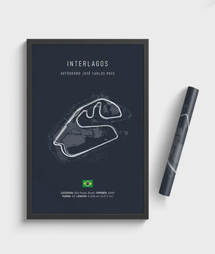 F1 Circuit Poster: Monaco Imola Track Art - Stijlvolle Motorsport Wall Art