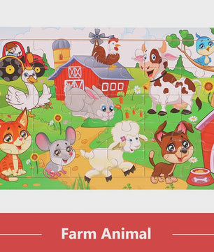 Houten 3D Montessori Puzzel - 30 Delen met Vrolijke Dieren - Educatief Speelgoed voor Kinderen