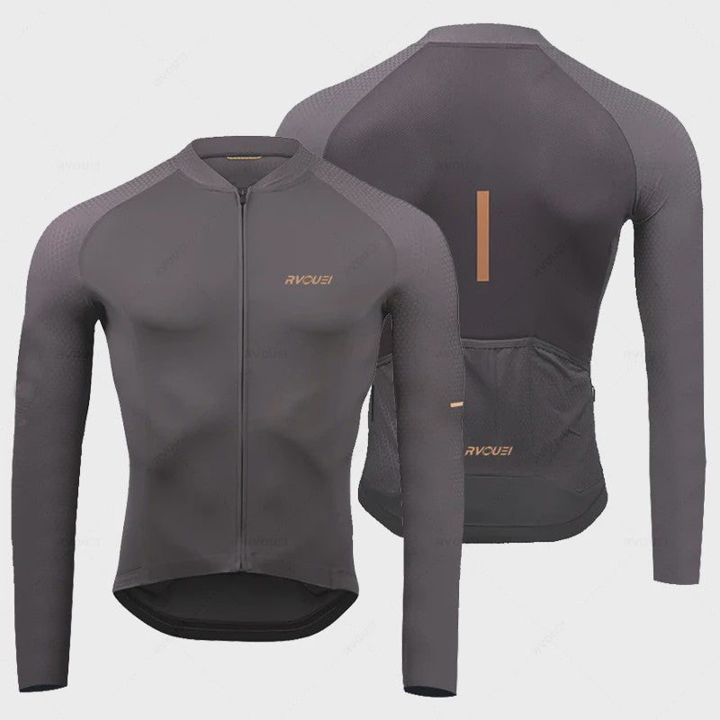 Heren Fietsset Lange Mouw Jersey met Bib Pants - Ademend en Comfortabel