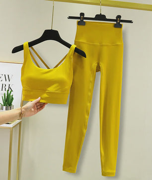 Dames Yogaset: Sport BH met Hoge Taille Legging - Squat Proof & Tummy Control