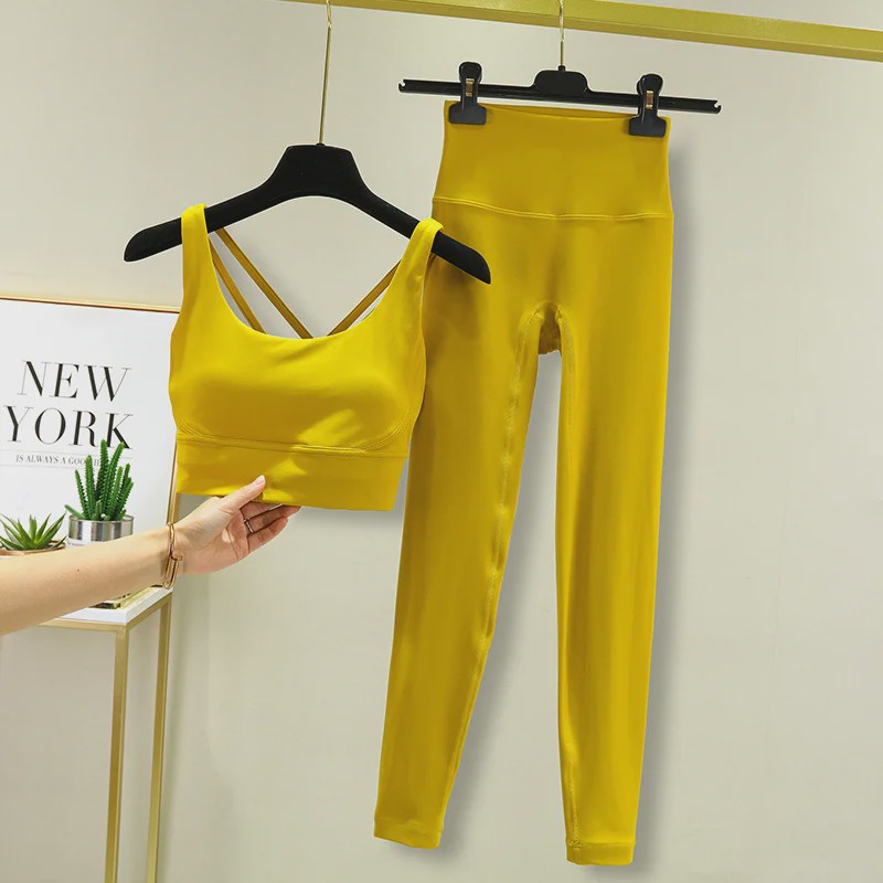 Dames Yogaset: Sport BH met Hoge Taille Legging - Squat Proof & Tummy Control
