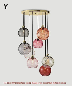 Kleurrijke Moderne Glazen Hanglamp - Stijlvolle Plafondlamp voor Woonkamer & Eetkamer